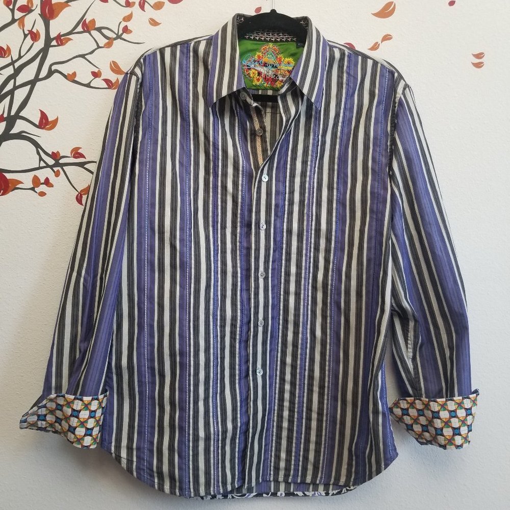 Robert Graham | Euro Fit Striped Long Sleeve M - Picture 2 of 11